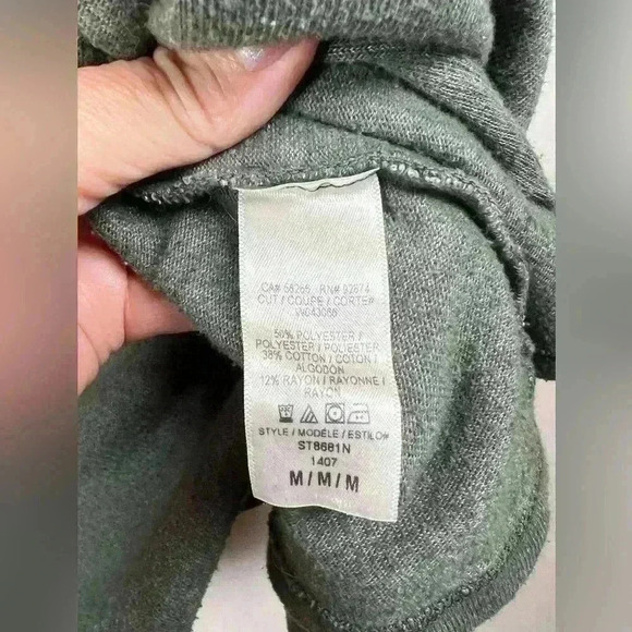 Splendid Open Front Cardigan Cotton Blend Soft Heather Green Womens Size Medium - Picture 9 of 9